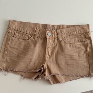 J Brand Cut-Off Jean Denim Shorts Mustard Yellow Tan Casual 29